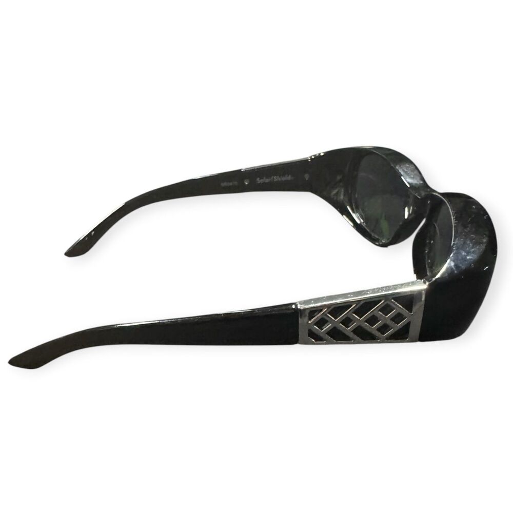 Solar Shield Polarized Sunglasses SS FO-012 Black Frames Gray Lenses Retro - Picture 4 of 8